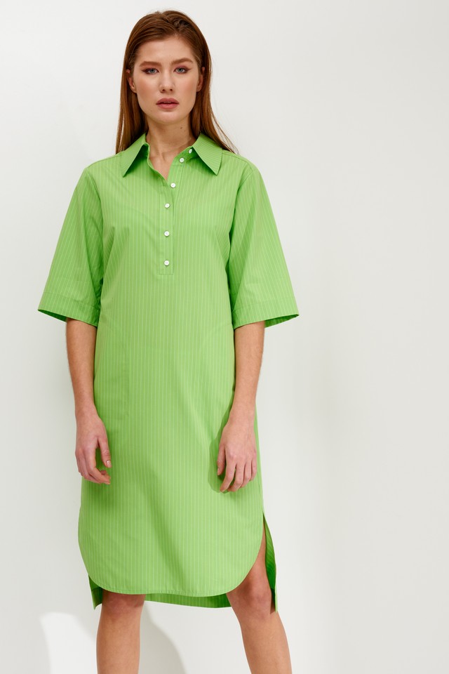 Платье-рубашка салатового цвета Fiona арт: 1.1944 А1